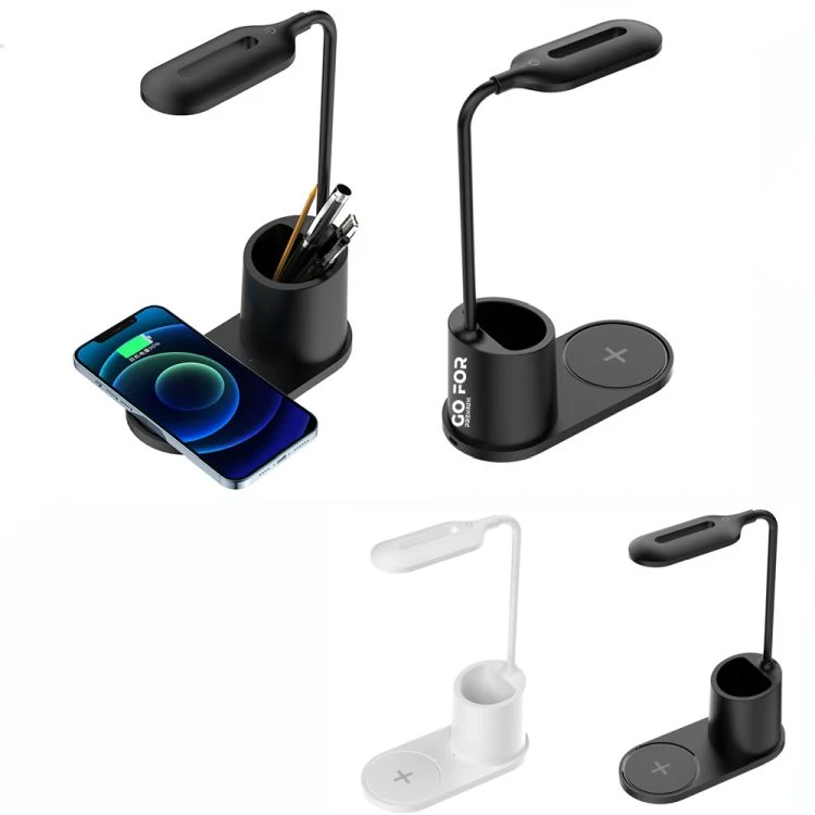 Desk Lamp With Wireless Charger and Pen Holder 1