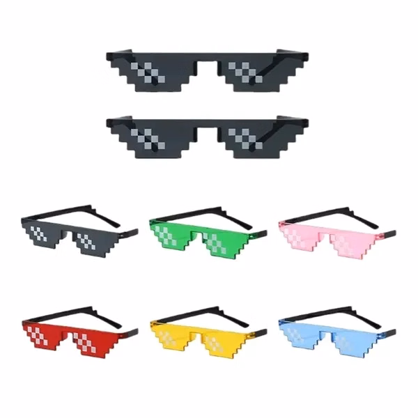 Custom Pixel Mosaic Sunglasses — Fun Party & Trade Show Promotional Eyewear