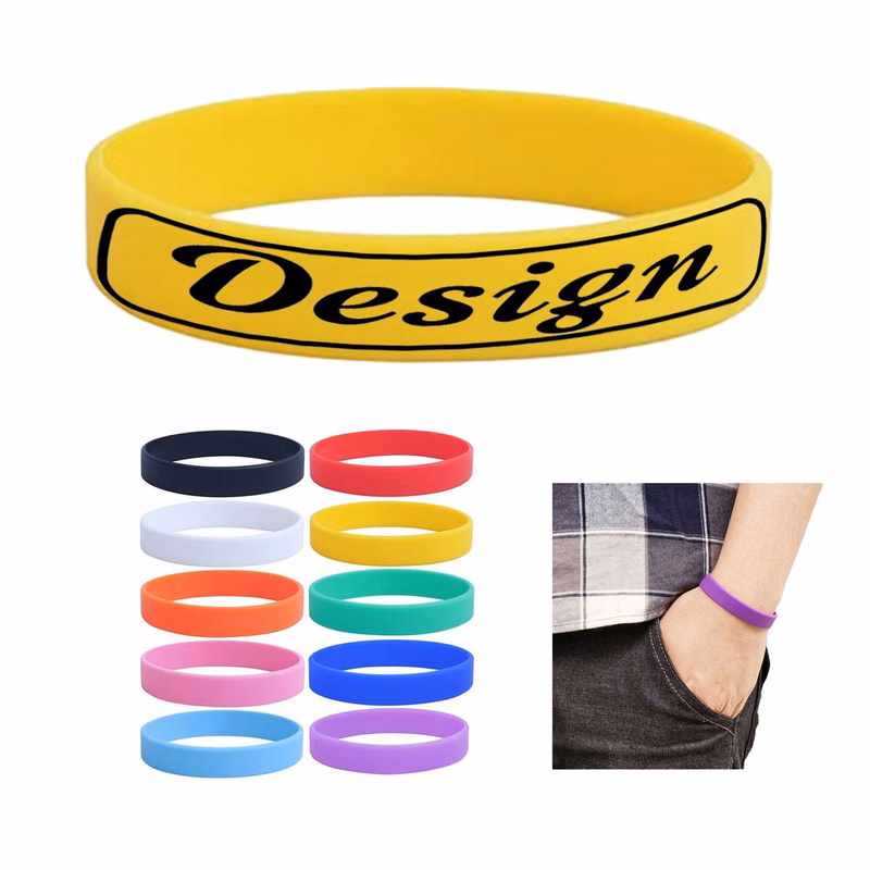 MOQ 100pcs Silicone wristband