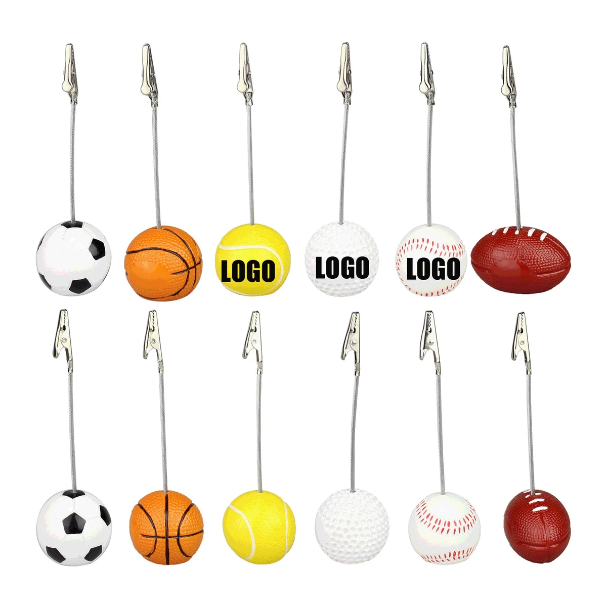 Resin Ball Base Memo Clip Holder Stand / Note Paper Clip 1