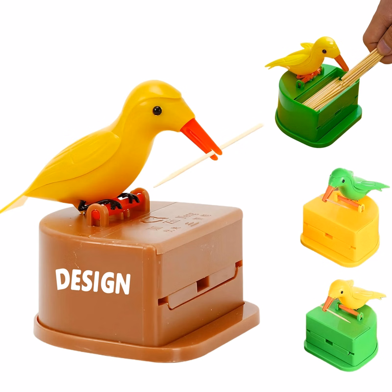Smart Automatic Press Bird Toothpick Dispenser