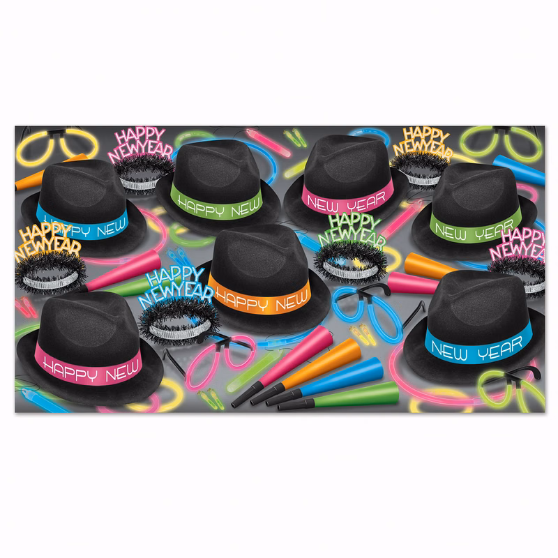 Neon Glow 1920's New Years Eve kit for 50