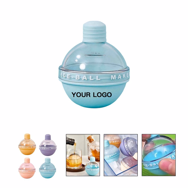 Silicone Round Ice Mold for Cocktails and Cold Drinks