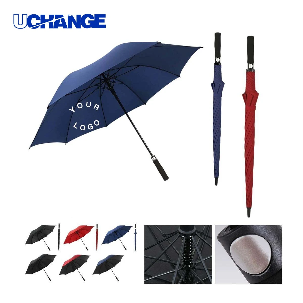 Double Canopy Fibre Umbrella 1
