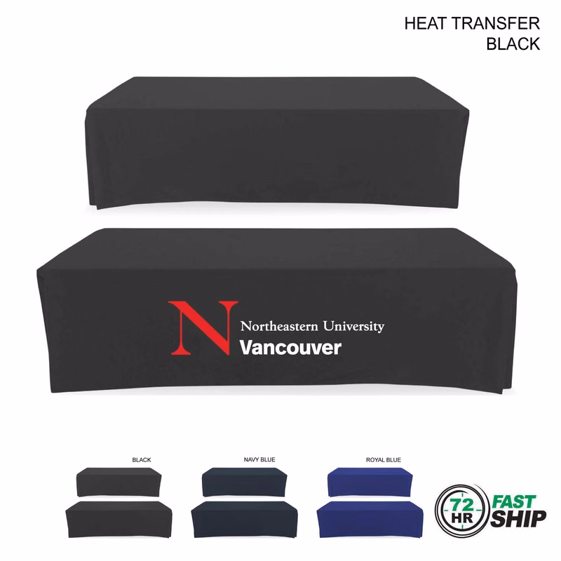 72 Hr Fast Ship - Polycotton Twill Table Throw for 8' Table, Drape style, 4 sided, Closed Back