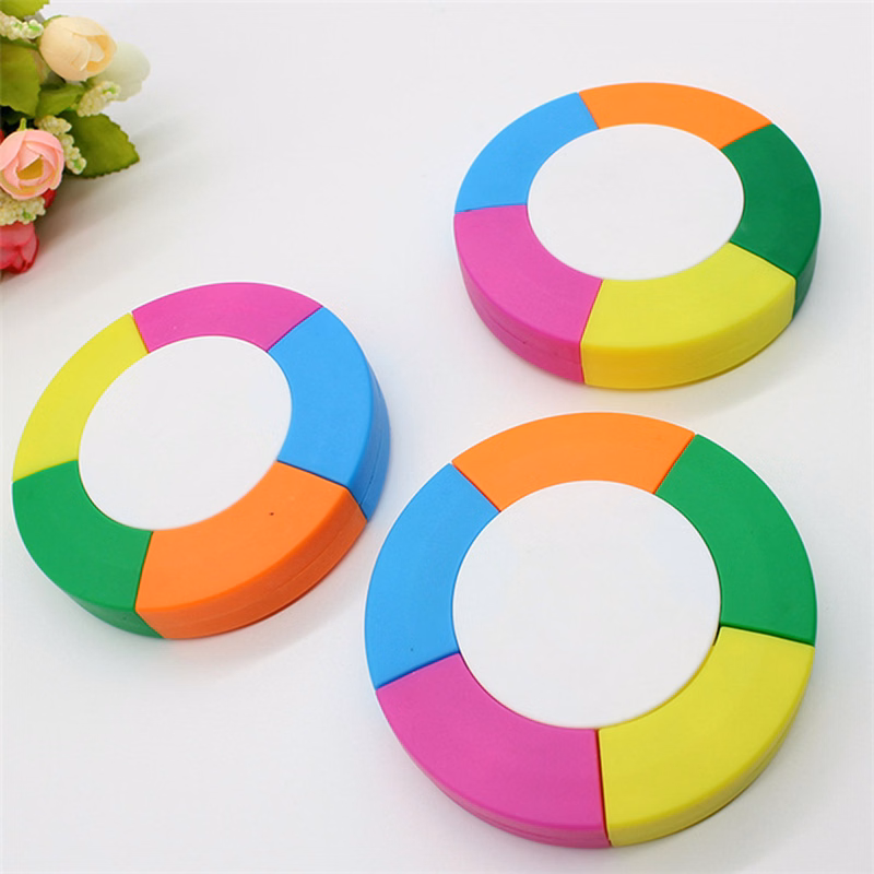 Round Shape Five-Color Highlighter Pen