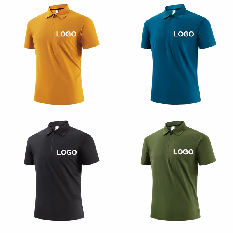Half Zip Quick Dry Stand Collar POLO Shirt