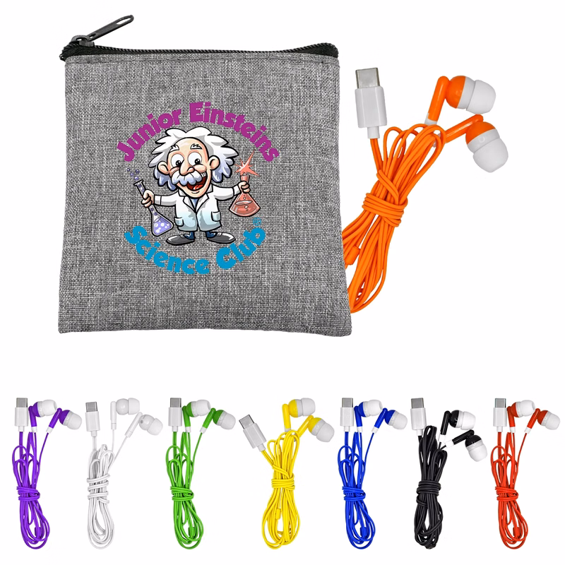Recycled Type C Colorful Earbud Set