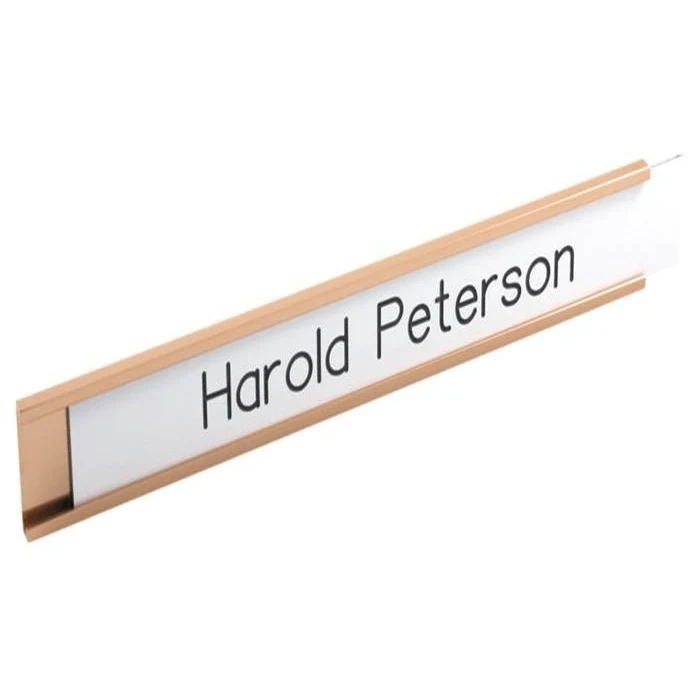 2" x 10" Wall Name Plate Holder with 1/16" slot. 1