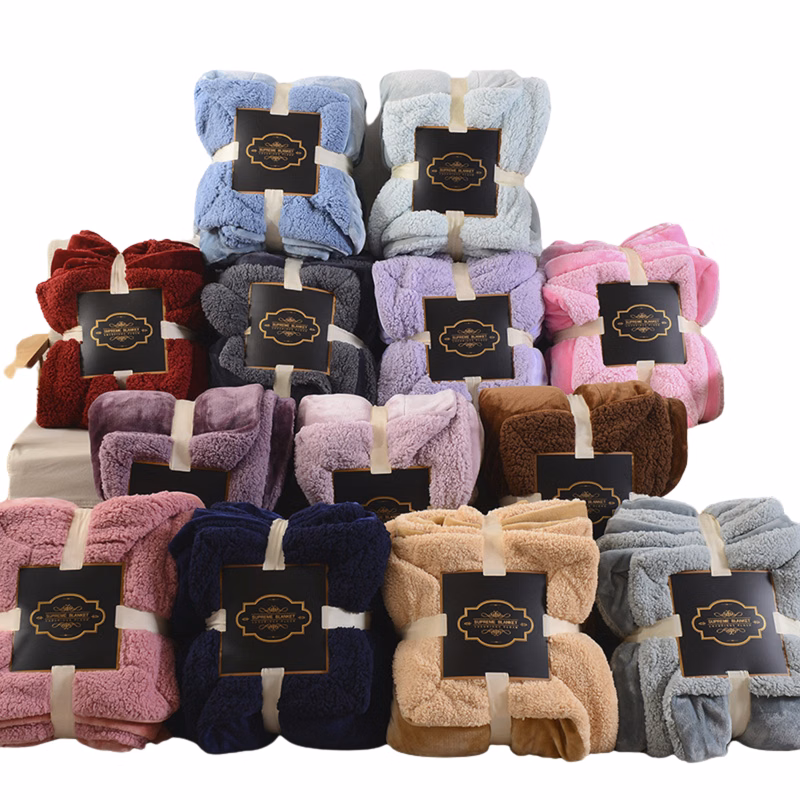 MOQ 50 Pieces of Autumn-Winter Nap Blankets