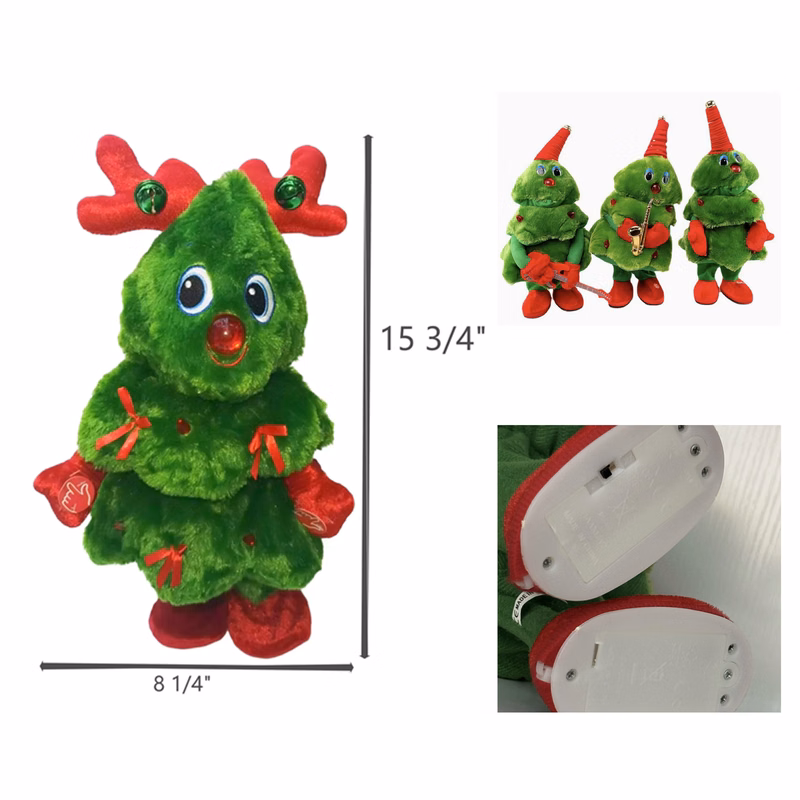 Musical Animated Christmas Tree Plush Toys That Sing and Dance