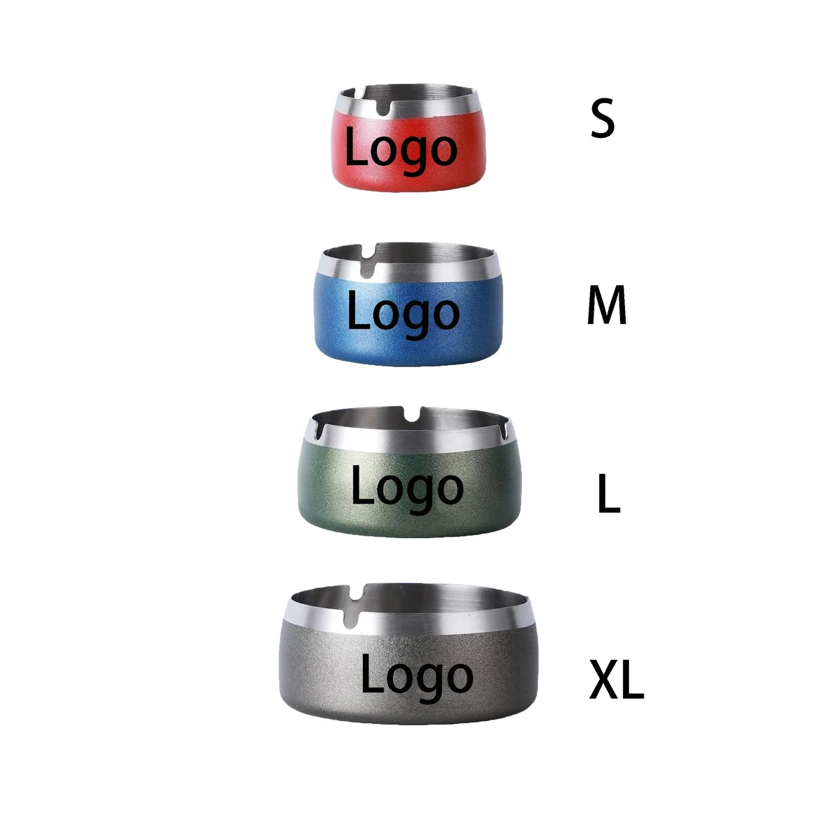 MOQ50 Colorful Stainless Steel Windproof Ashtray 1
