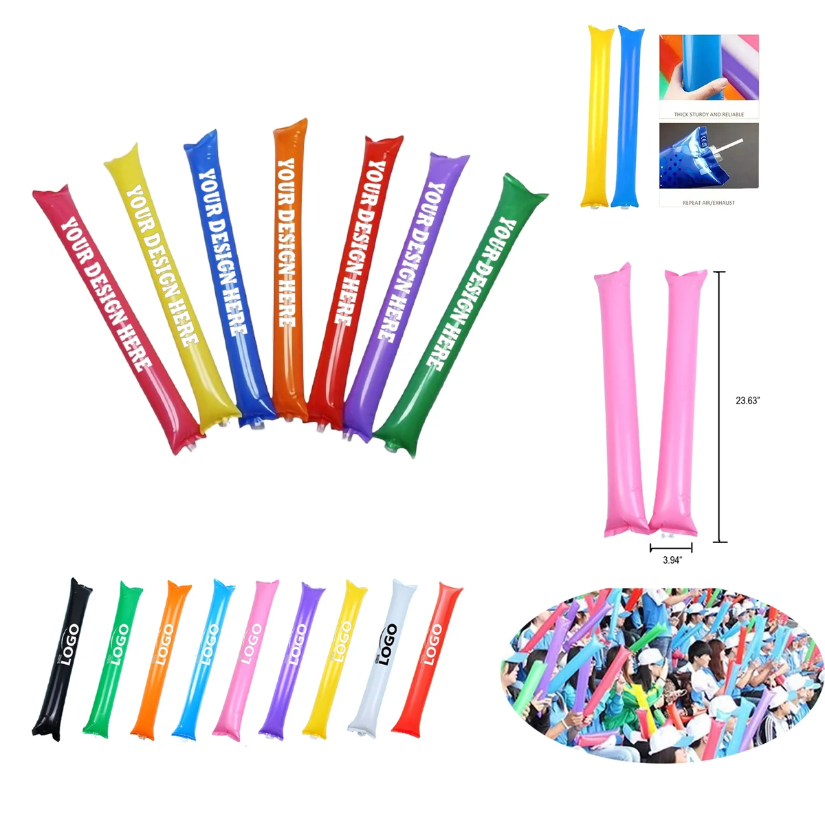 Thicken Inflatable Thunder Sticks MOQ50 1