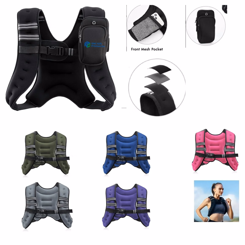 6lb/8lb/12lb/16lb/20lb/25lb/30lb Weighted Vest For Sport, Workout, Strength Training, Running