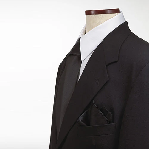 Black Polyester Pocket Square 1