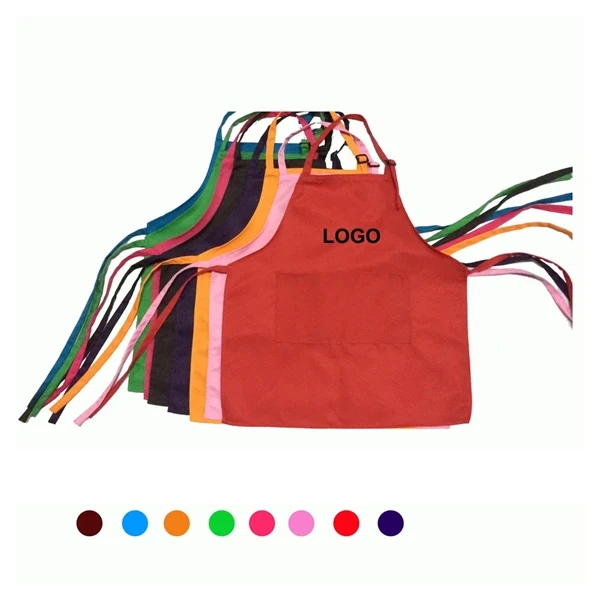 Custom Youth Polyester Apron 21.6-Inch With Two Pockets — Bakery & Foodservice 1