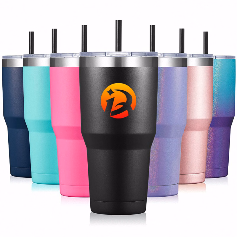20Oz Stainless Steel Tumbler Insulated Cup With Lid & Straw