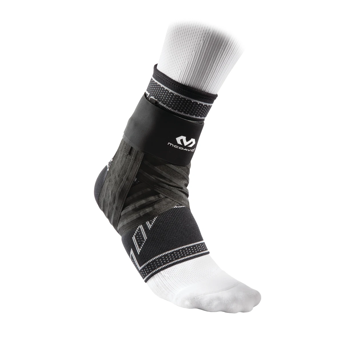 Elite Enginrd Elastic Ank Brace w/Fig 6 Strap&Stays Blk 1