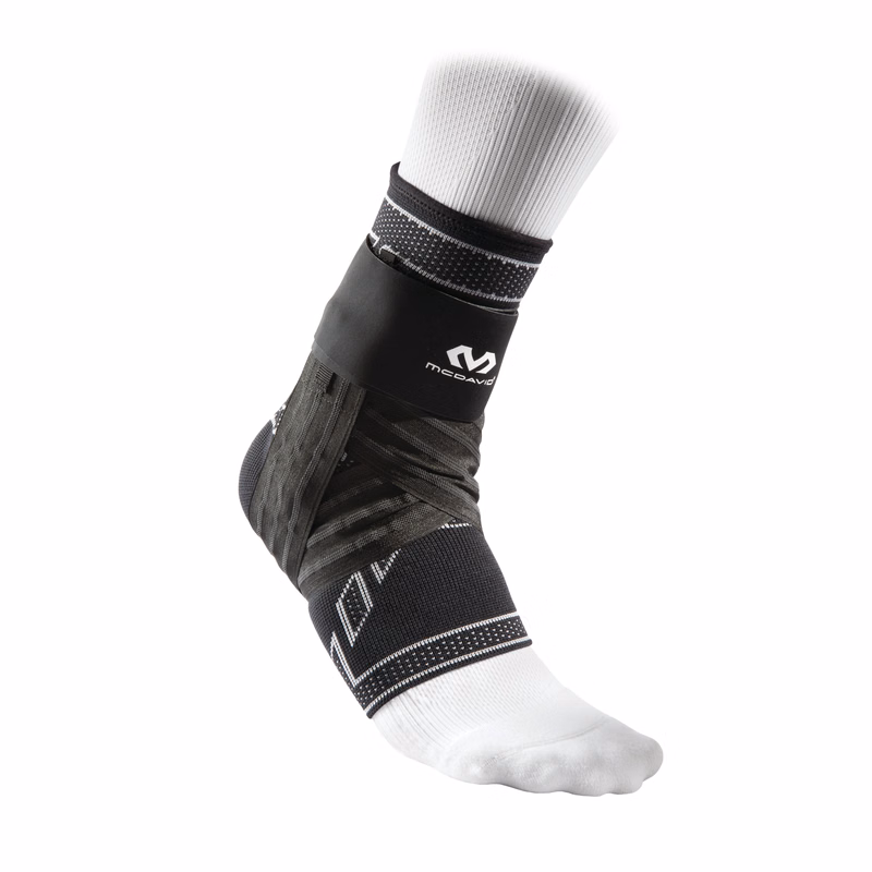Elite Enginrd Elastic Ank Brace w/Fig 6 Strap&Stays Blk