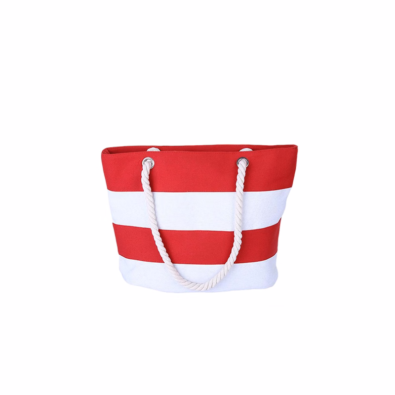 Canvas Beach Tote With Soft Rope Handles
