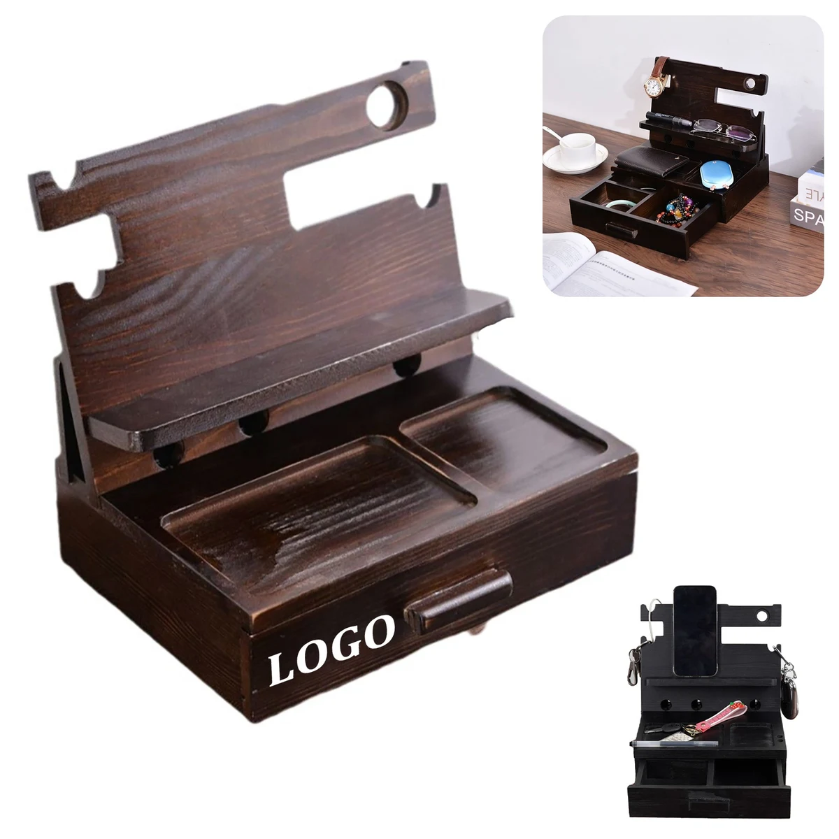 Wood Phone Docking Station 1
