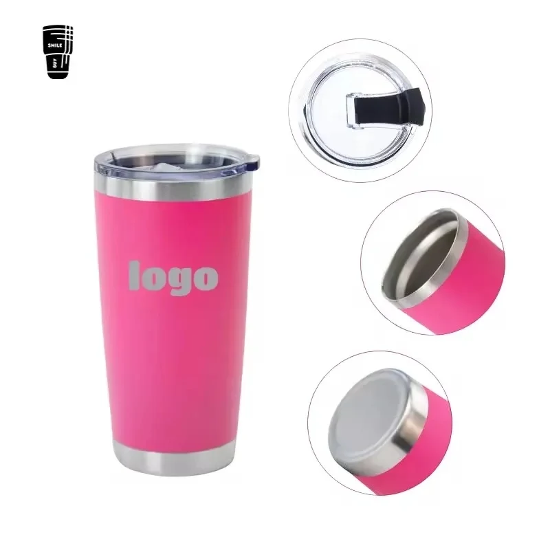 20 oz. Stainless Steel Tumbler with Straw 1