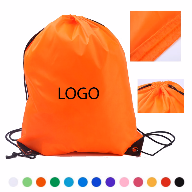 Sporty 210D Polyester Drawstring Backpack