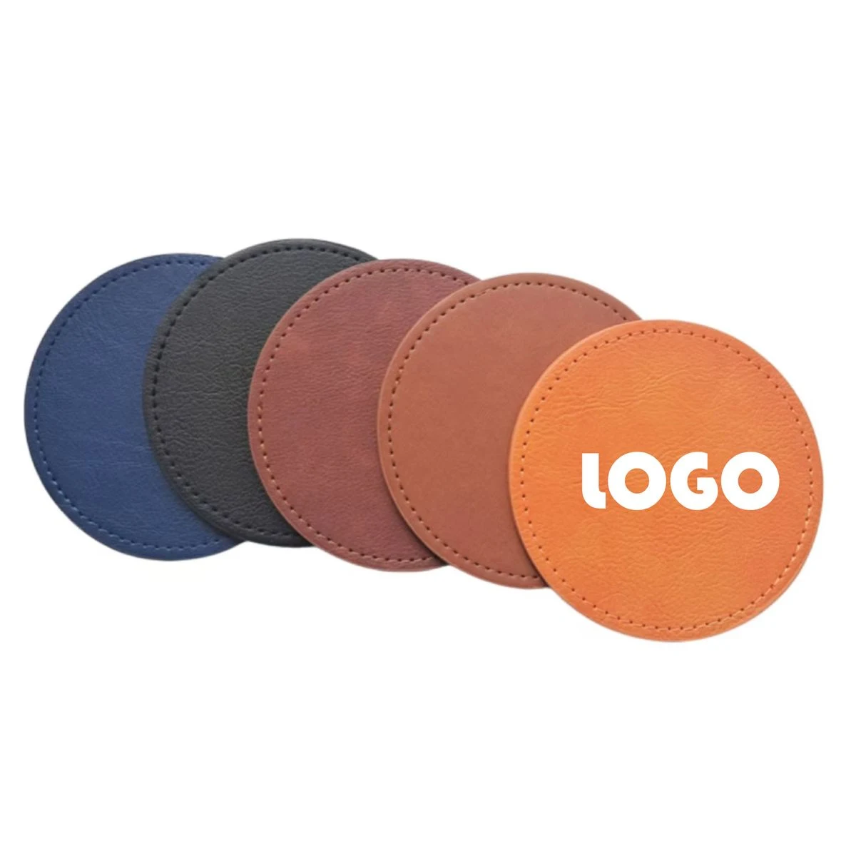 Round Leather Coaster 1