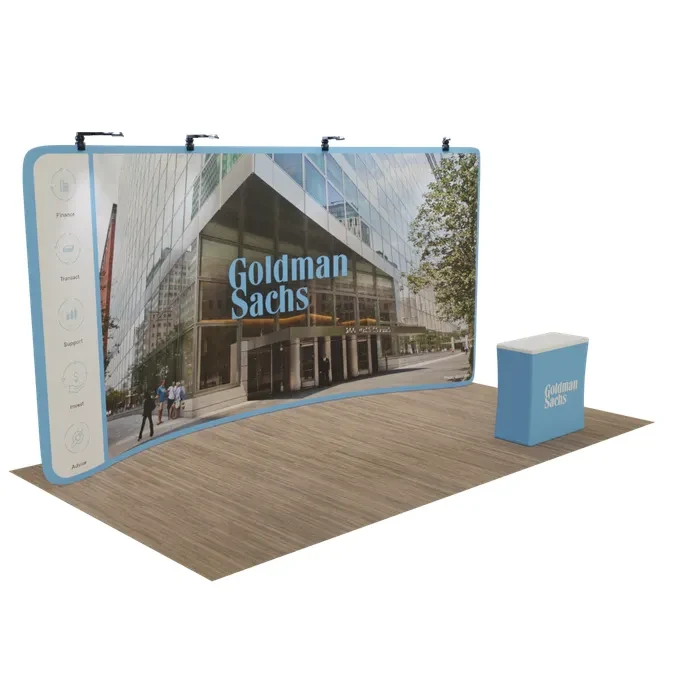 Zip Up Display Curved 20 ft 1