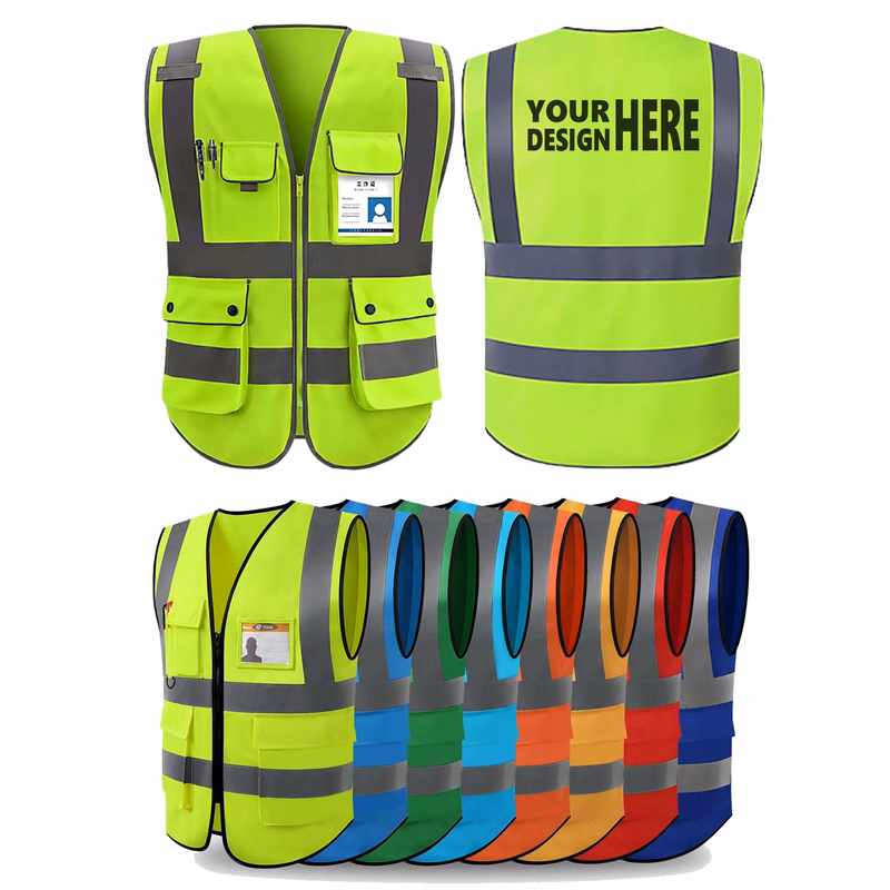 High-Visibility Safety Vest With Multiple Pockets