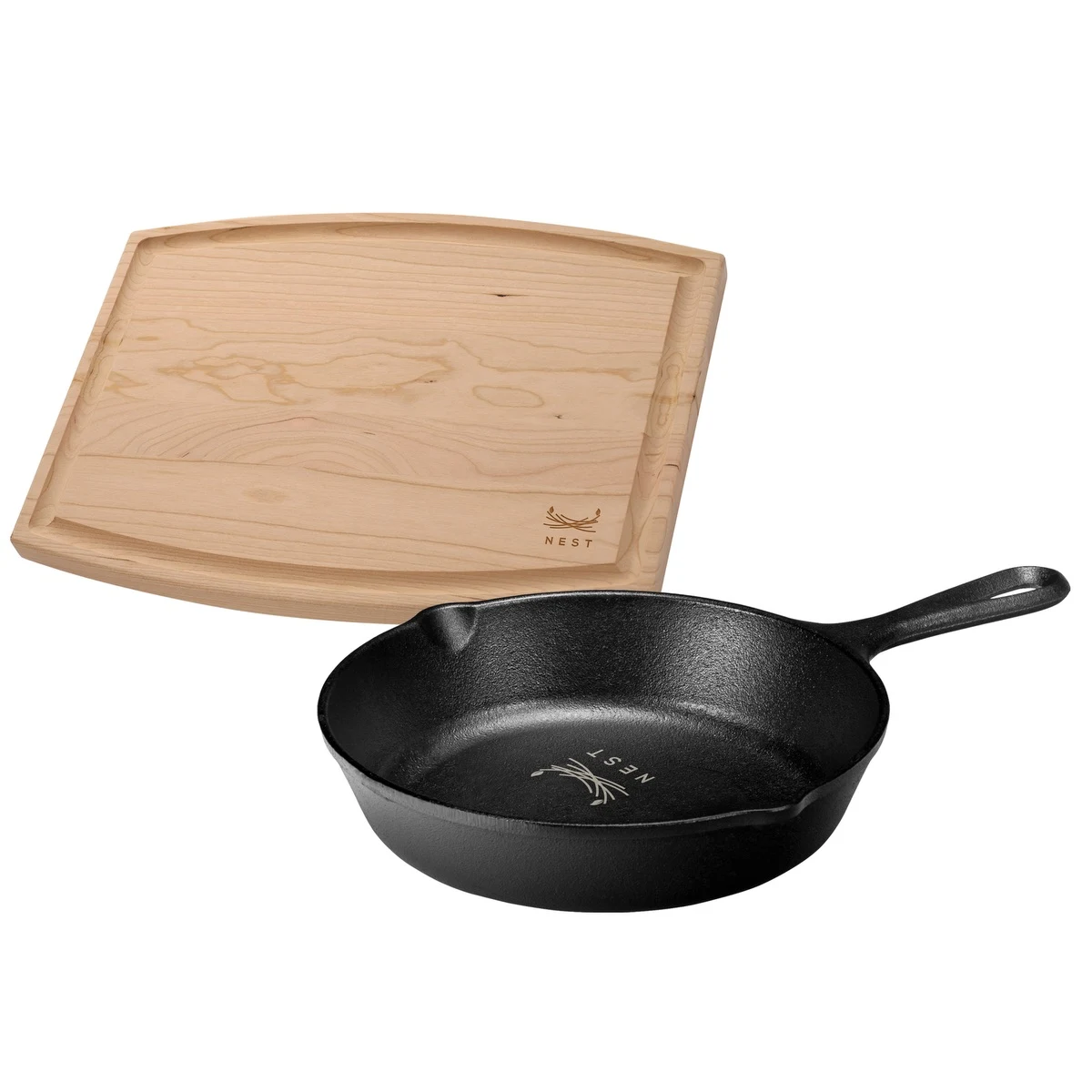 Lodge® 8" Skillet/12" Arch Cutting Board Gift Set 1