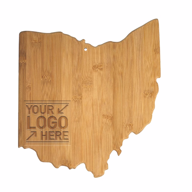 Ohio State Shape Bamboo Cutting Board