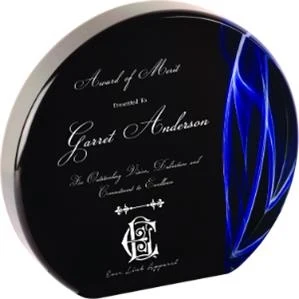 Blue Vapor Round Acrylic Awards 1