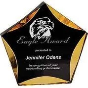 Black/Gold Luminary Star Acrylic Award 1