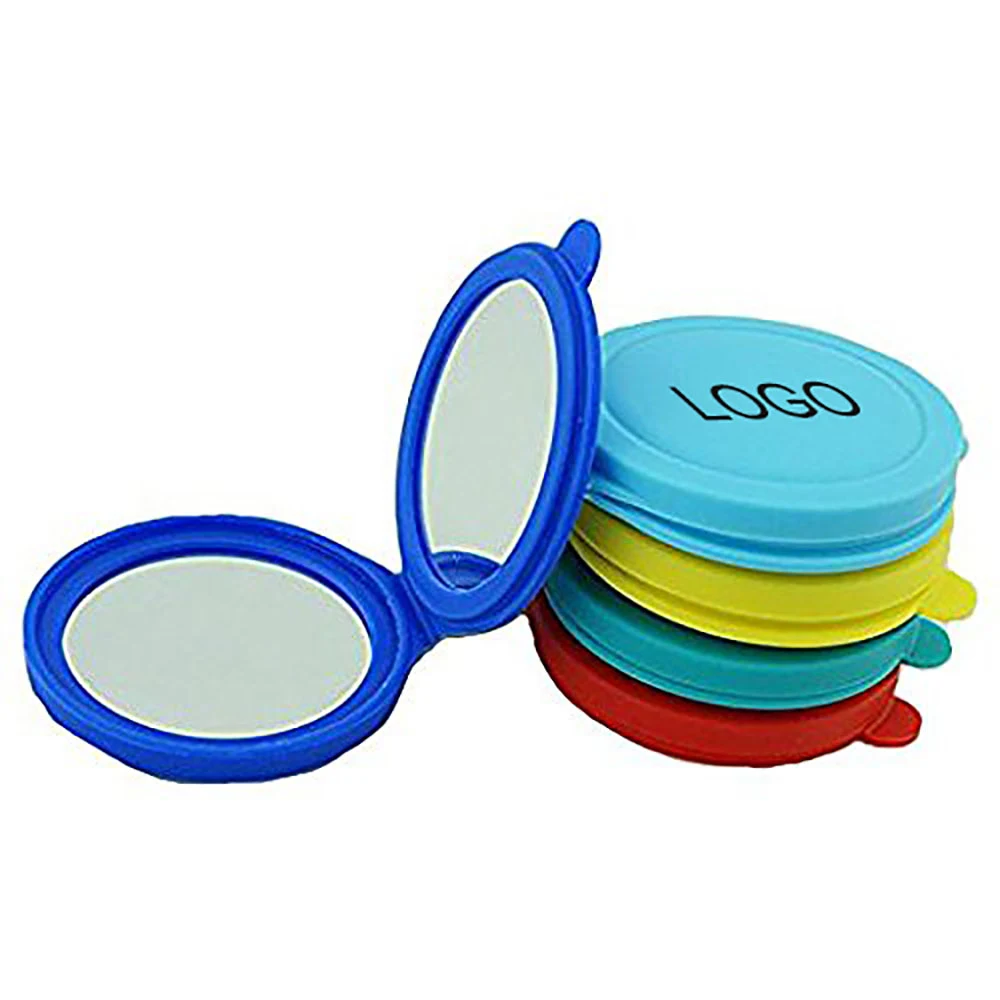 Mini Silicone Hand Mirror Round Shape 1