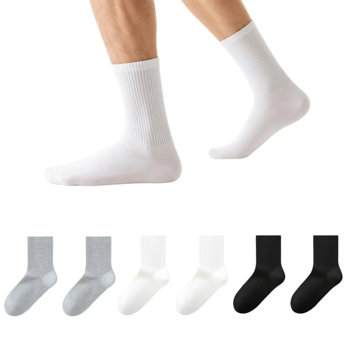 Branded Embroidery Crew Length Socks 1