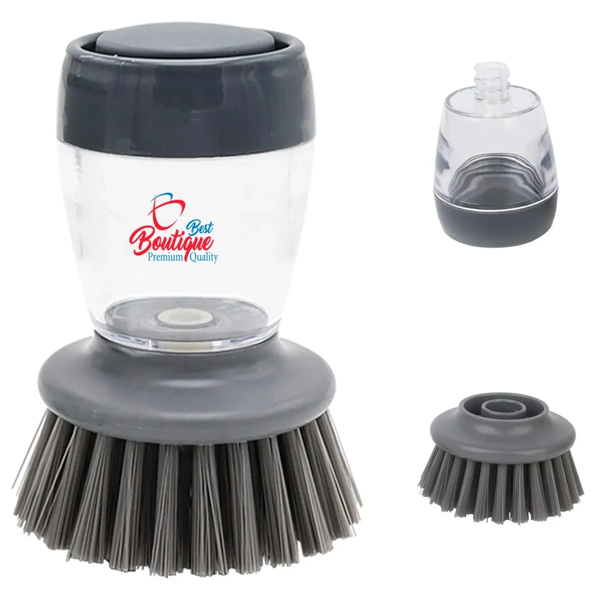 Kitchen Water Sprayed Cleaning Scrub Brush 1