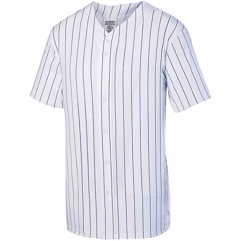 Youth Pinstripe Full Button Baseball Jersey - 1686