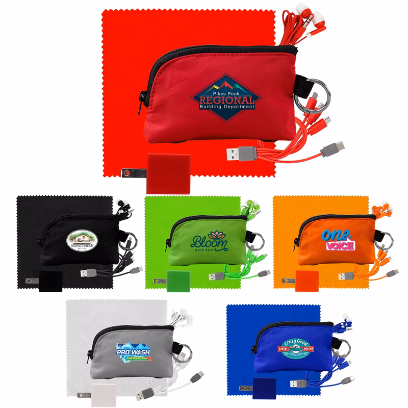 Zip Around Cable, Cloth, Wall & Ear Bud Kit