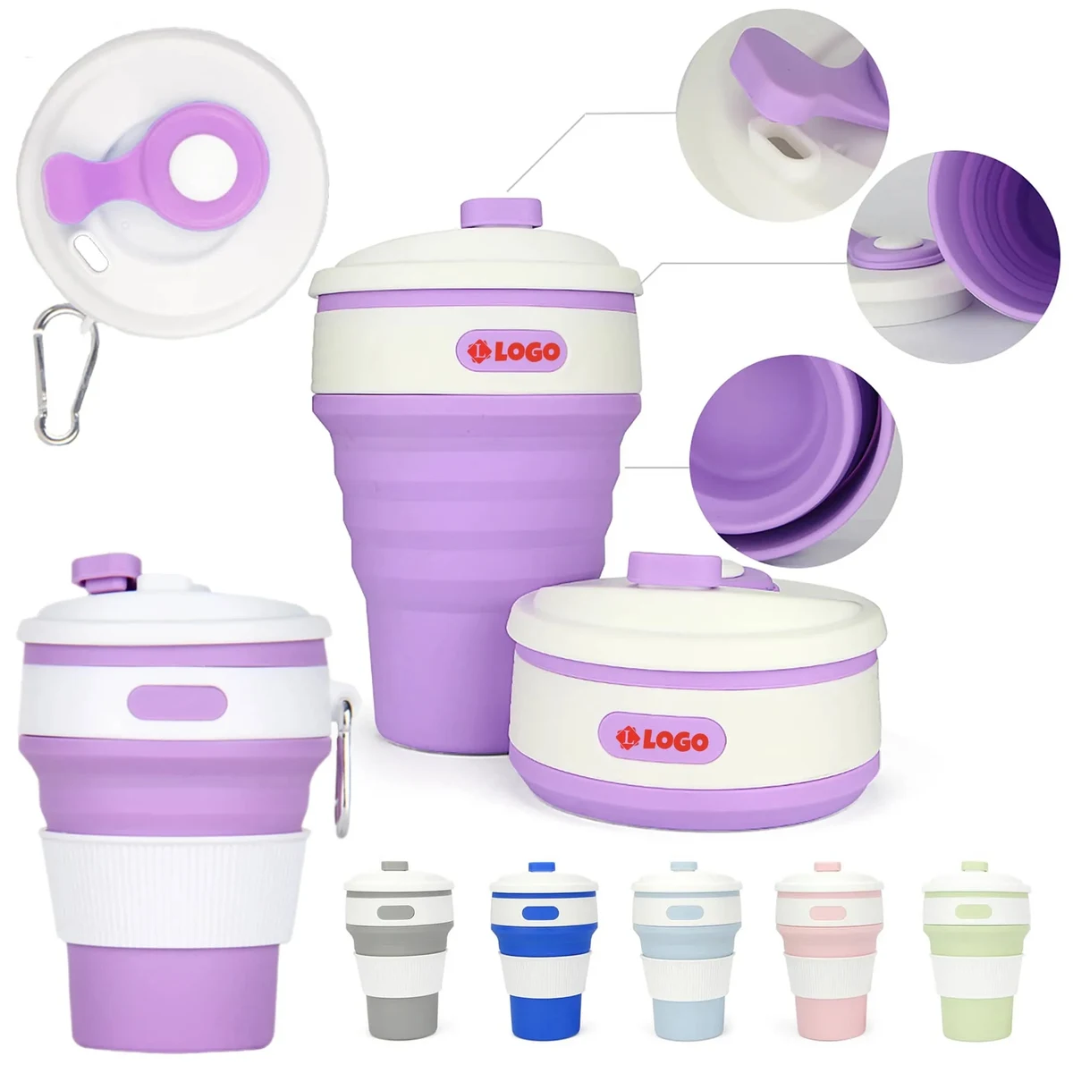 Outdoor Compact Portable Silicone Folding Cup 1