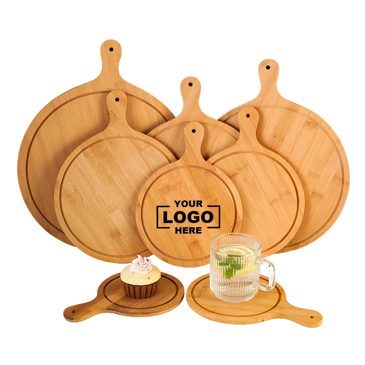 8" Wooden Pizza Tray 1