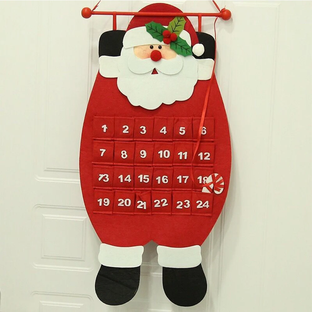 Christmas Santa Claus Countdown Felt Wall Calendar 1