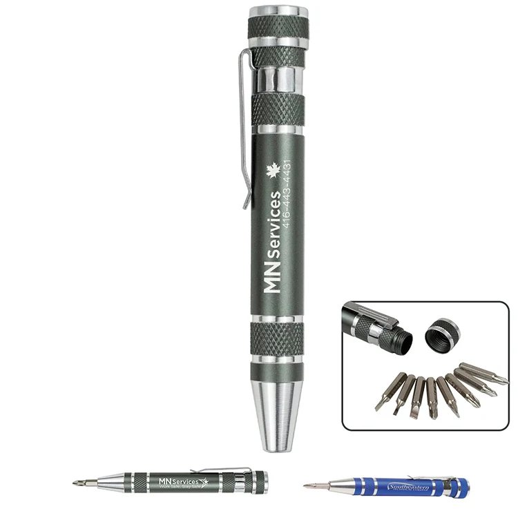 "Great Eight" 8 Bit Metal Screwdriver Tool Kit with Metal Clip 1