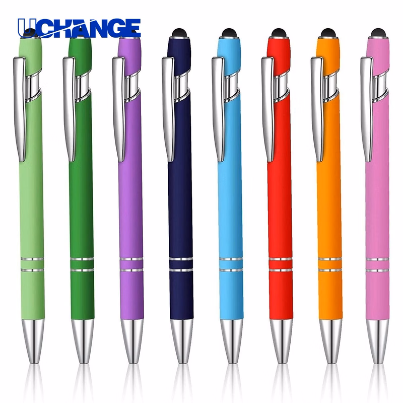 Retractable Aluminum Stylus Ballpoint Pen