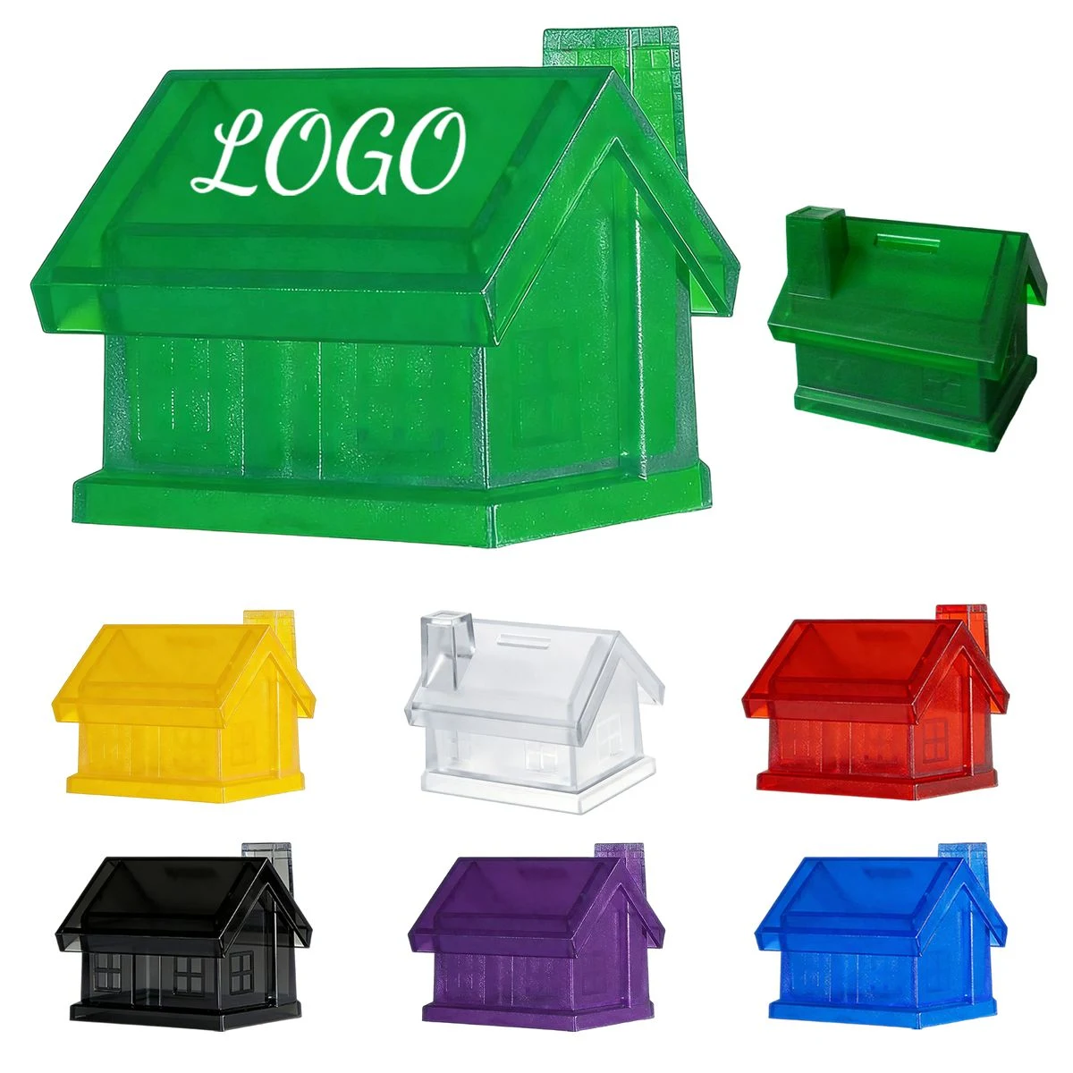 Plastic House-Shaped Coin Bank 1