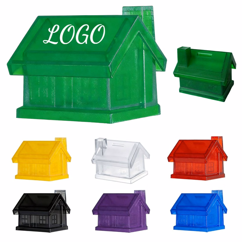 Plastic House-Shaped Coin Bank