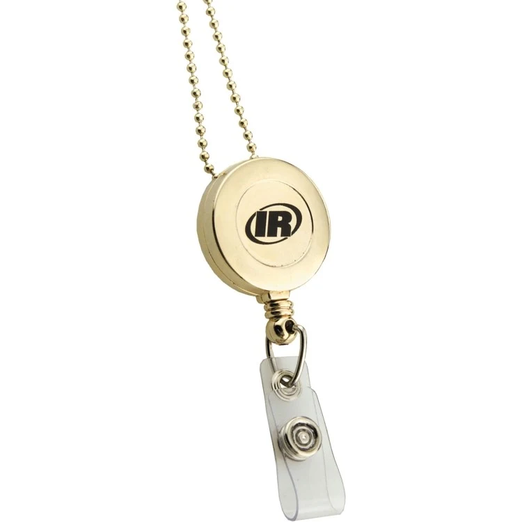 Retractable Badge Reel Gold 1