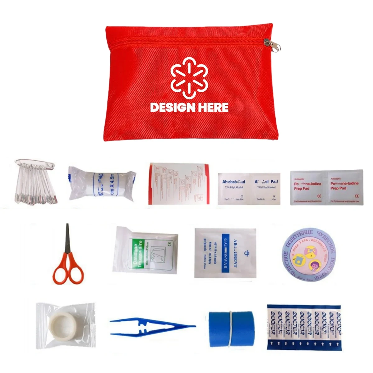 14pcs Portable First Aid Kit Travel Outdoor 1