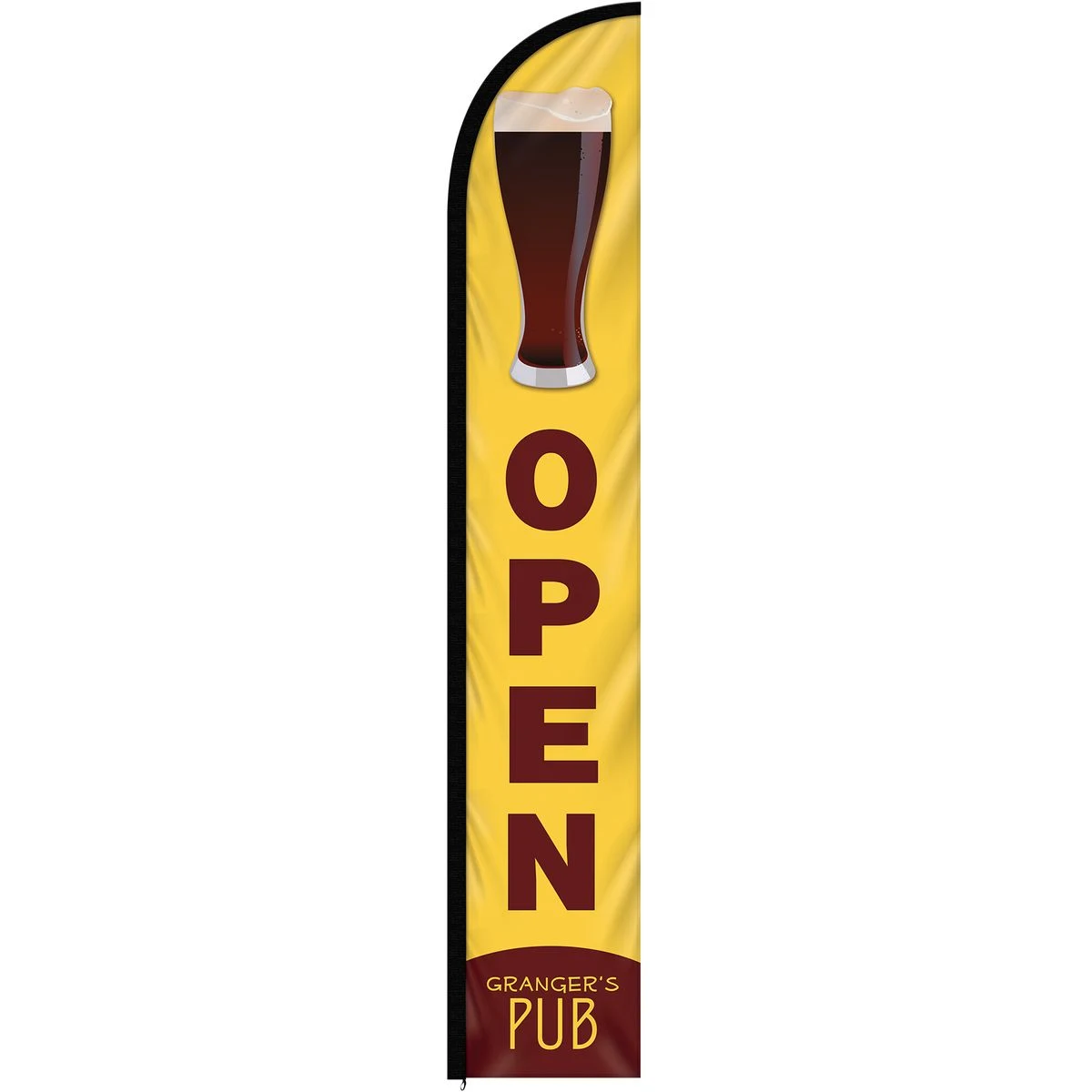 12' Single Reverse Custom Portable Half Drop Banners 1