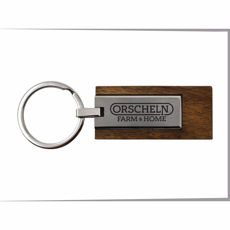 Wood & Metal Key Tag